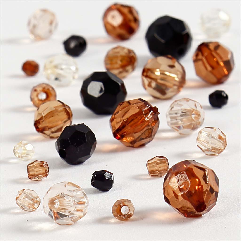 Creativ Company618801 50-Piece Faceted Bead Mix, Golden Harmony