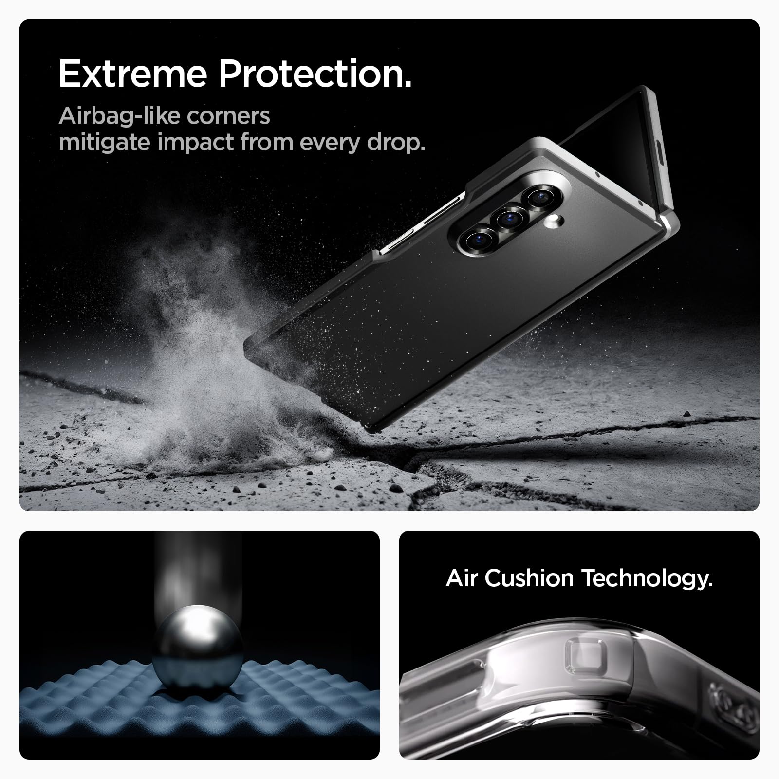 Spigen Funda Tough Armor Pro MagFit para Samsung Samsung Galaxy Z Fold 7 | Compatible con MagSafe, Negro