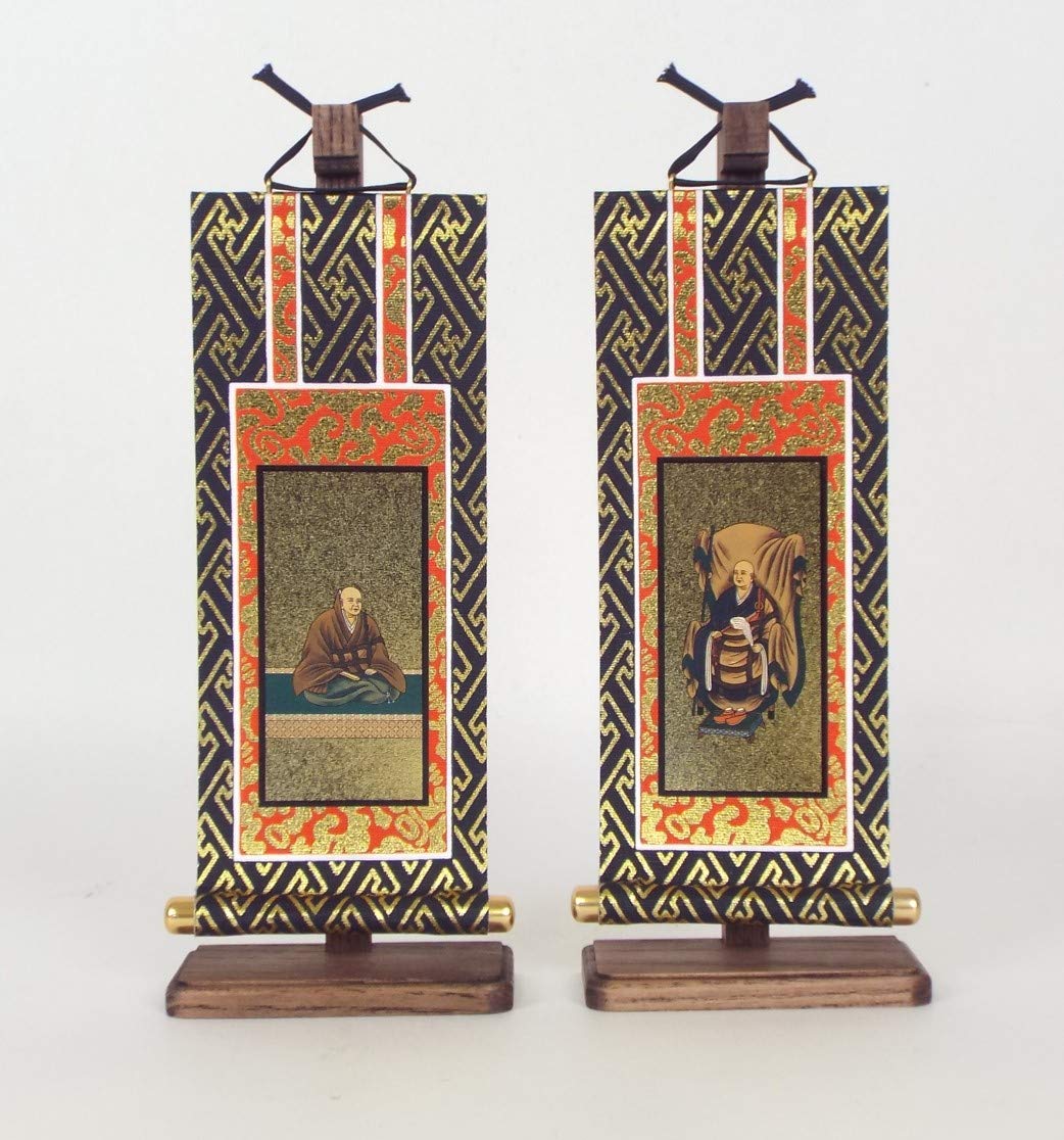 Amazon | オリジナル掛軸台付きセット ブラウン色 (高さ23㎝) 20代脇尊  