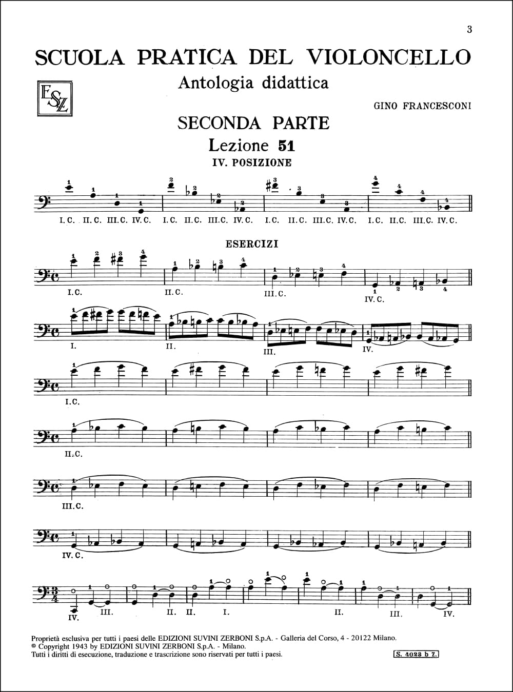 Scuola Pratica del Violoncello Vol. 2 | Antologia Didattica 49 Lezioni Esercizi | Spartiti Violoncello Metodo Studio Studenti | Libro Classico Violoncellisti Intermedi Avanzati Conservatorio