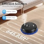 Robot Aspirateur， Autonome Pour Sols de Maisont Vacuum and Mop Combo， 2 in 1 Strong Suction Vacuum Robot mop Advanced Obstacle Avoidance, Aspiradora Robot Slim Design, Ideal for Pet Hair Hard Floor