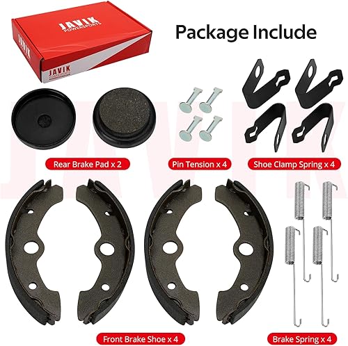 Miniatura 7 de Zapatas de Freno Delantero Pastillas de Freno Posterior para Yamaha Big Bear 350 1987-1995, 3HN-W2535-10-00 2HR-W0045-09-00