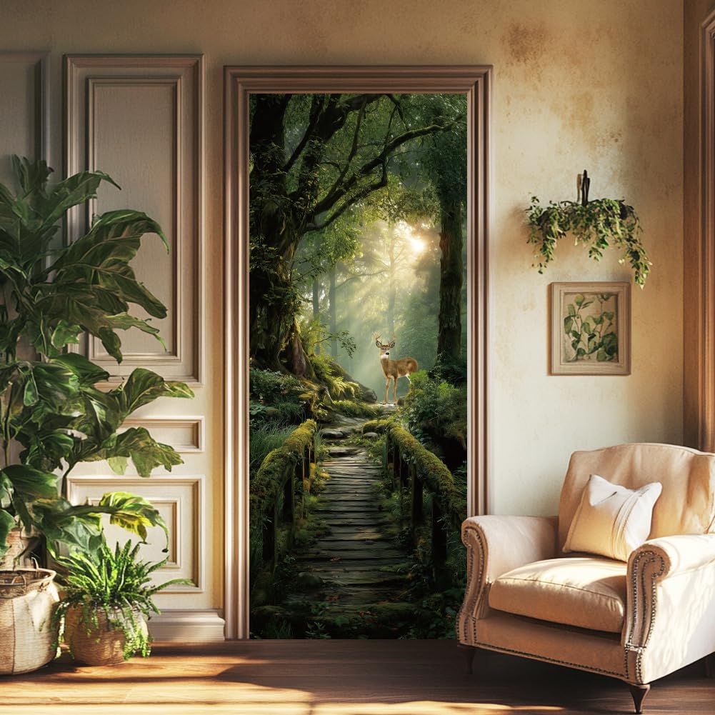 Autocollants pour porte salon et chambre arricraft 80x200 cm
