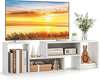 Tangkula 2 Pieces L-Shaped TV Stand, Free-Combination Entertainment Cent...