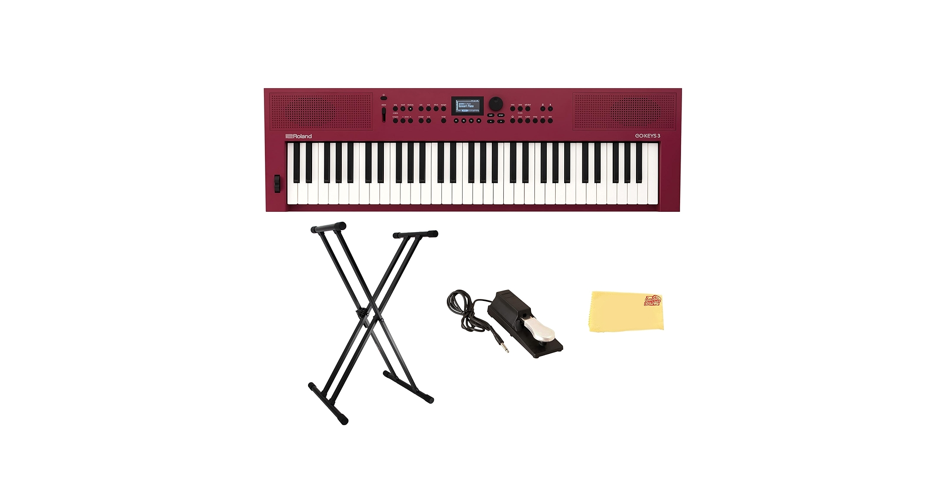 Amazon.com: Roland GO:KEYS 3 Red Music Creation Keyboard Bundle