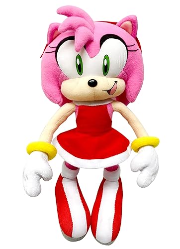 GE Animation GE-52635 Sonic The Hedgehog 9" Amy Rose in Red Dress Stuffed Plush