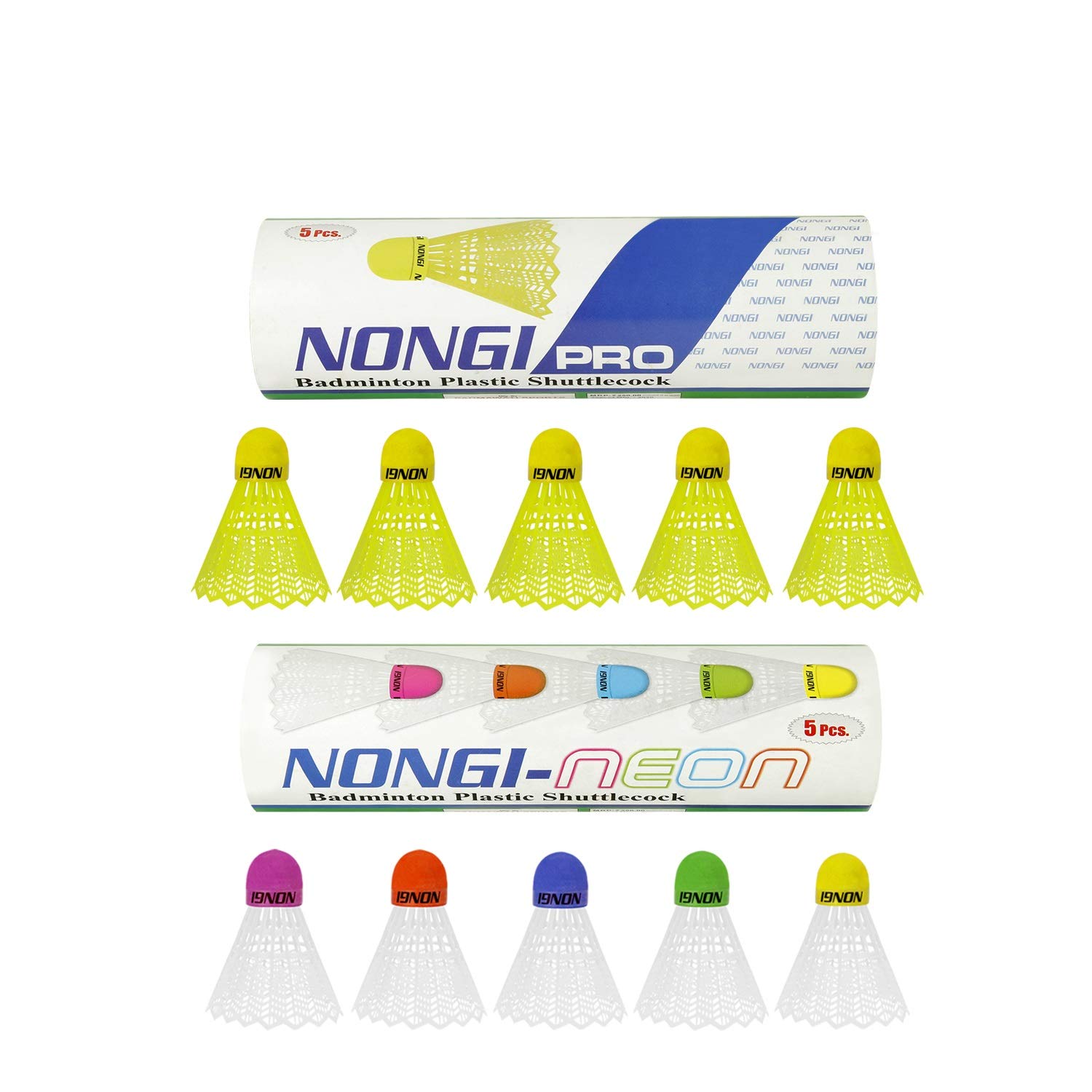 NONGI NEON Colored Cork Badminton Plastic Shuttlecocks Pack of 10(Medium - 77) (B08FBH4G5M) Amazon Price History, Amazon Price Tracker