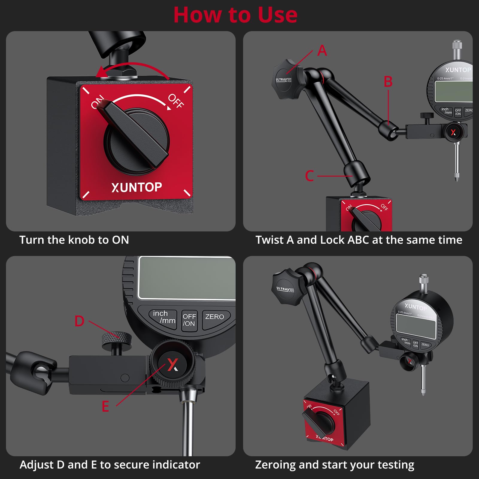 XUNTOP Digital Dial Indicator - Precision Measurement -6