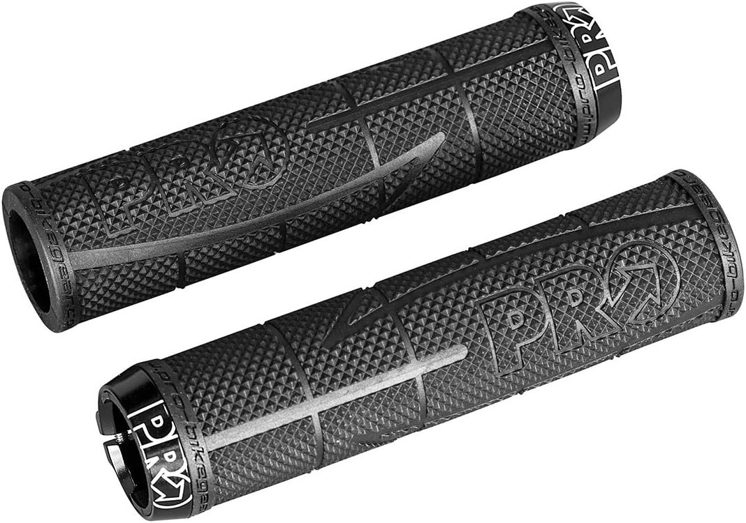 SHIMANOPRO Lock On Race Mountain Bicycle Grips (Black - 130 x 32mm)