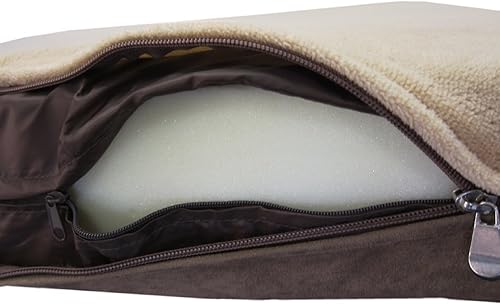 Miniatura 6 de Cama ortopédica de espuma viscoelástica impermeable de 41 x 27 x 4 pulgadas, para jaula de perros medianos y grandes, tamaño 42 x 28 pulgadas con 2