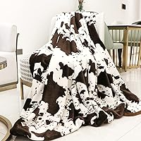 Vista 111 de Fleece Blanket King Size - Oversized Soft Plush Cow Print Throw, Full Size Blankets for Bed & Couch - Lightweight Cute Country Home Decor