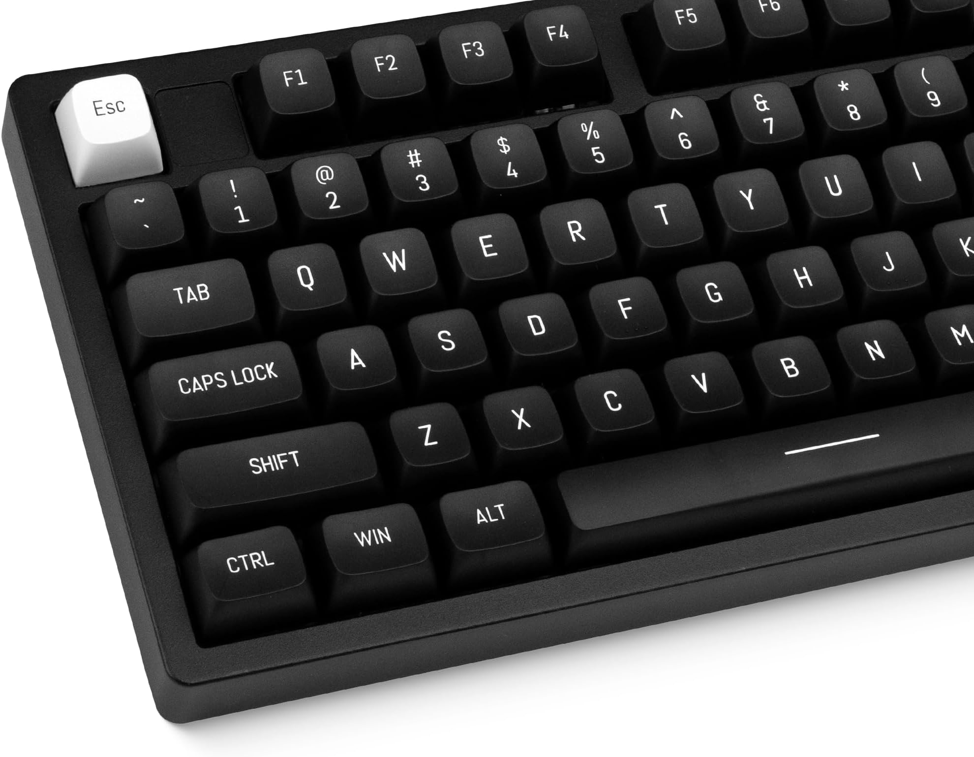 OHY Black Keycaps, Double Shot PBT Keyboard Key caps 137Keys MDA Profile Keycap Set Compatible with 60%/65%/75%/TKL/96%/100% US Layout Cherry MX Switches Mechanical Keyboard