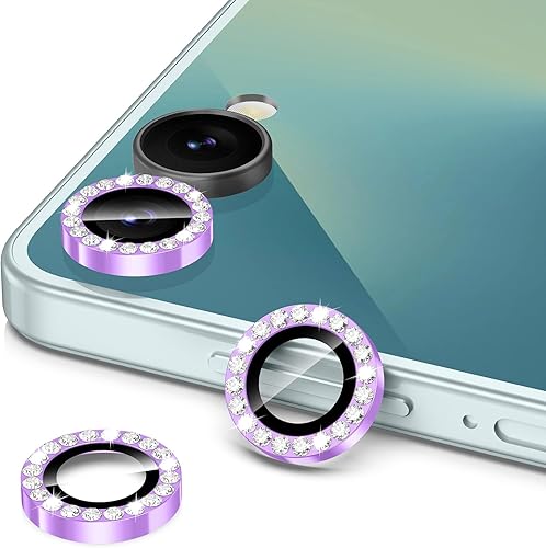 Vista 1377 de para Samsung Galaxy Z Flip 7 Protector de Lente de Cámara, Cubierta de Lente de Vidrio Templado con Anillo de Metal Individual, [Fuerte Adhesión] 1