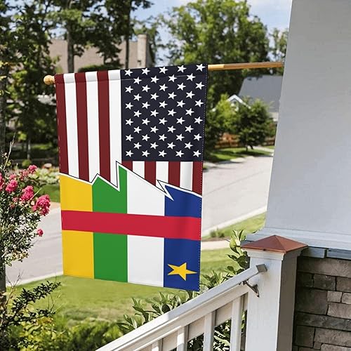 Miniatura 8 de Torn Style American And The Central African Republic Flags Garden Flag 12.5"x18" Inch Double Sided Garden Flags Home Lawn Outdoor Decor Flags Party