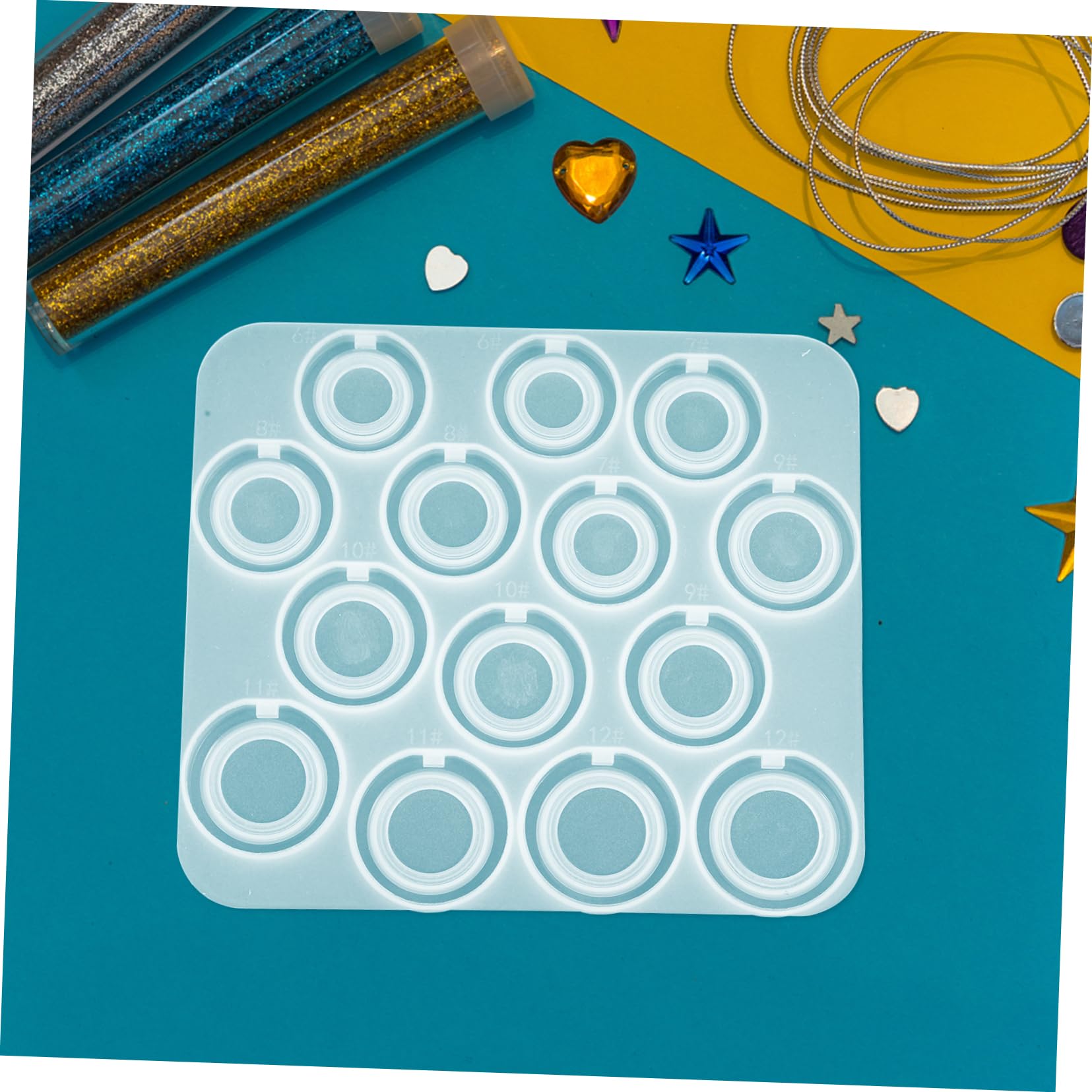 HOMSFOU 3 Set Stampo Silicone per Resina per Creazioni Fai da Te Gemma Stampo Silicone per Epossidici per Regali e Decorazioni Domestiche