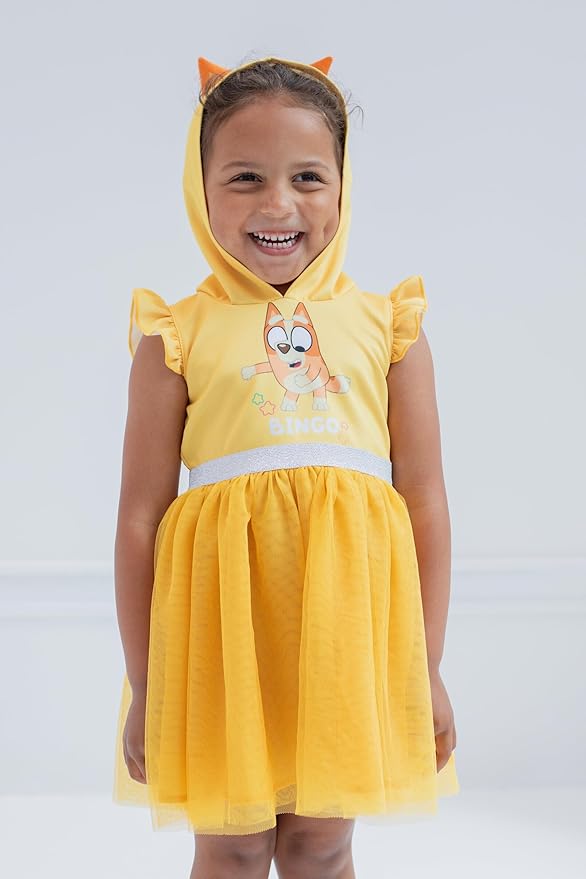 Vestido de Disfraz de Malla Bluey Bingo para Niñas miniatura 3