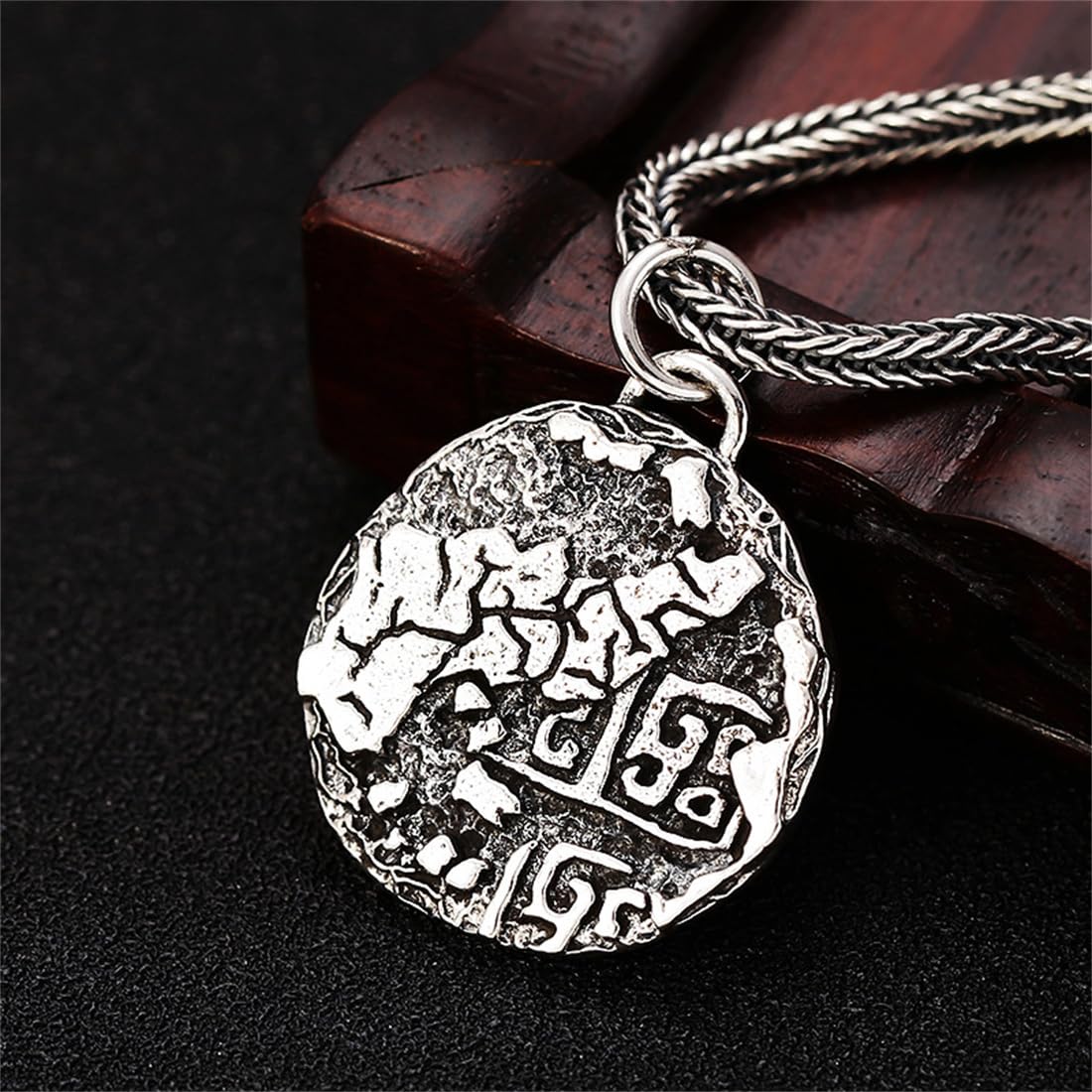 S925 Srebrny Naszyjnik Oko Boga Wisiorek, MęSki Wisiorek Oko Boga W Stylu Vintage,Silver,Single Pendant