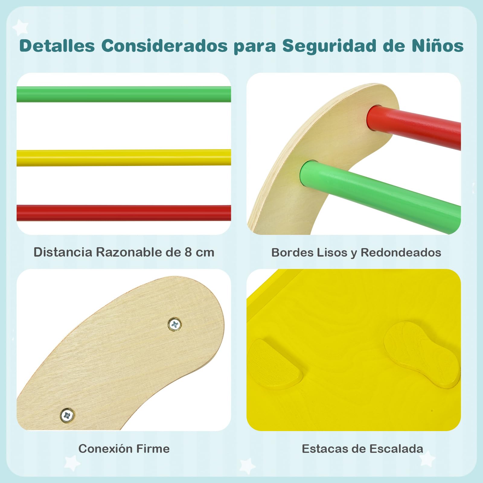 COSTWAY 3 en 1 Escalada de Arco para Niños con Cojín, Triángulo Rampa Reversible para Escalar y Deslizarse, Escalera Abovedada Versátil para Niños para Uso Interno, Carga 60 kg (Multicolor)
