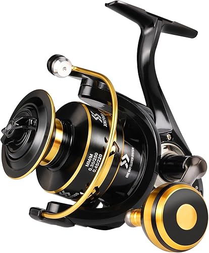 Miniatura 8 de Sougayilang Carretes giratorios ligeros ultra suaves potentes carretes de pesca rojo y azul y dorado