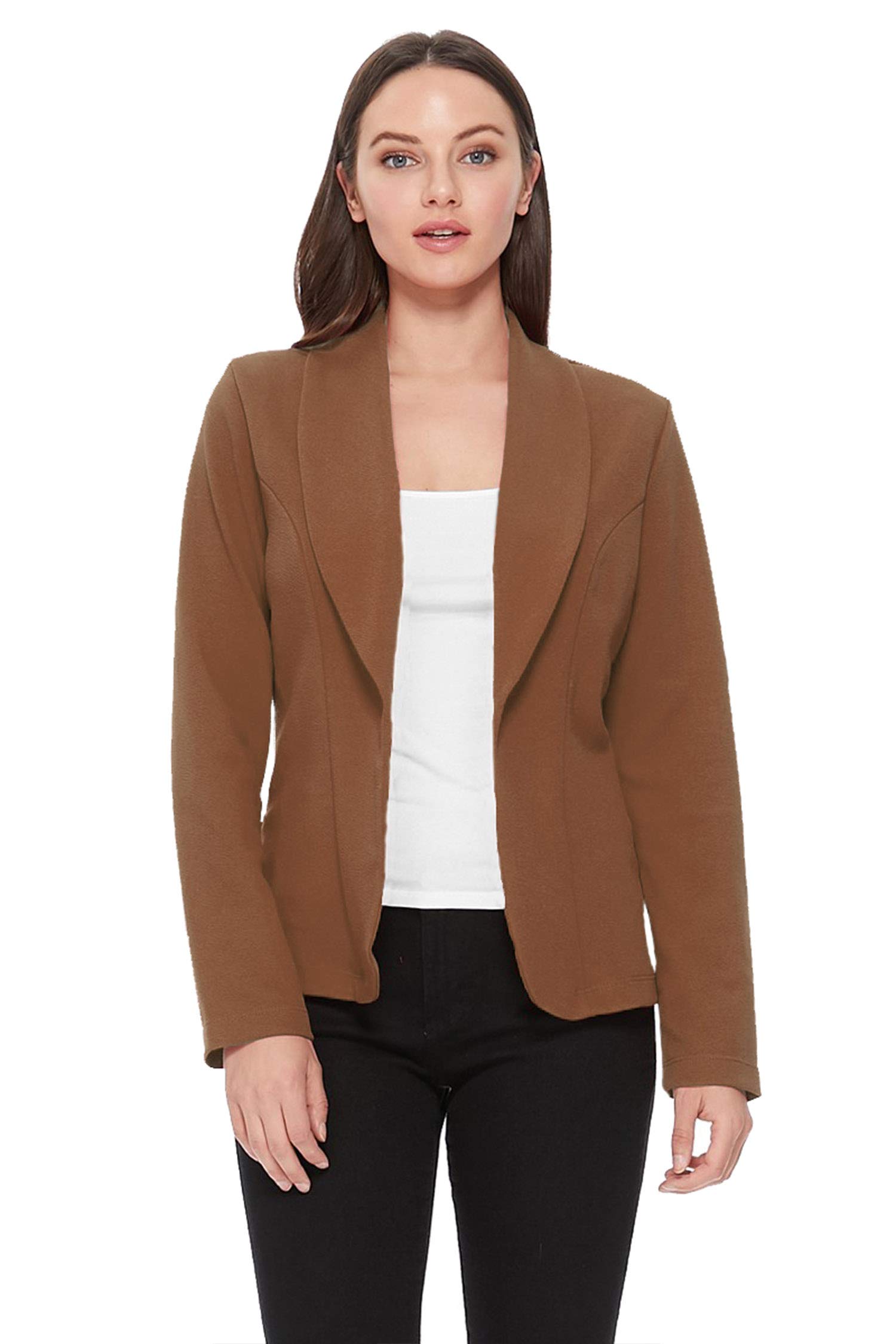 Womens Casual Long Sleeves Office Workwear Solid Blazer Jacket s-3xl