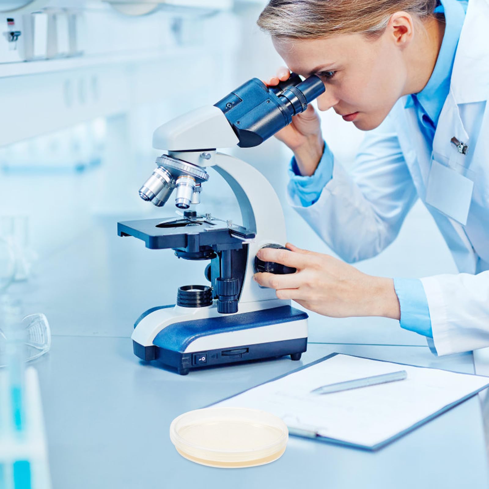 IMIKEYA 10 Vorgegossene Lb Agarplatten 9cm aus Agar für Wissenschaftliche Laboranalysen und Medizinische Experimente Tragbar und Einfach zu Verwenden
