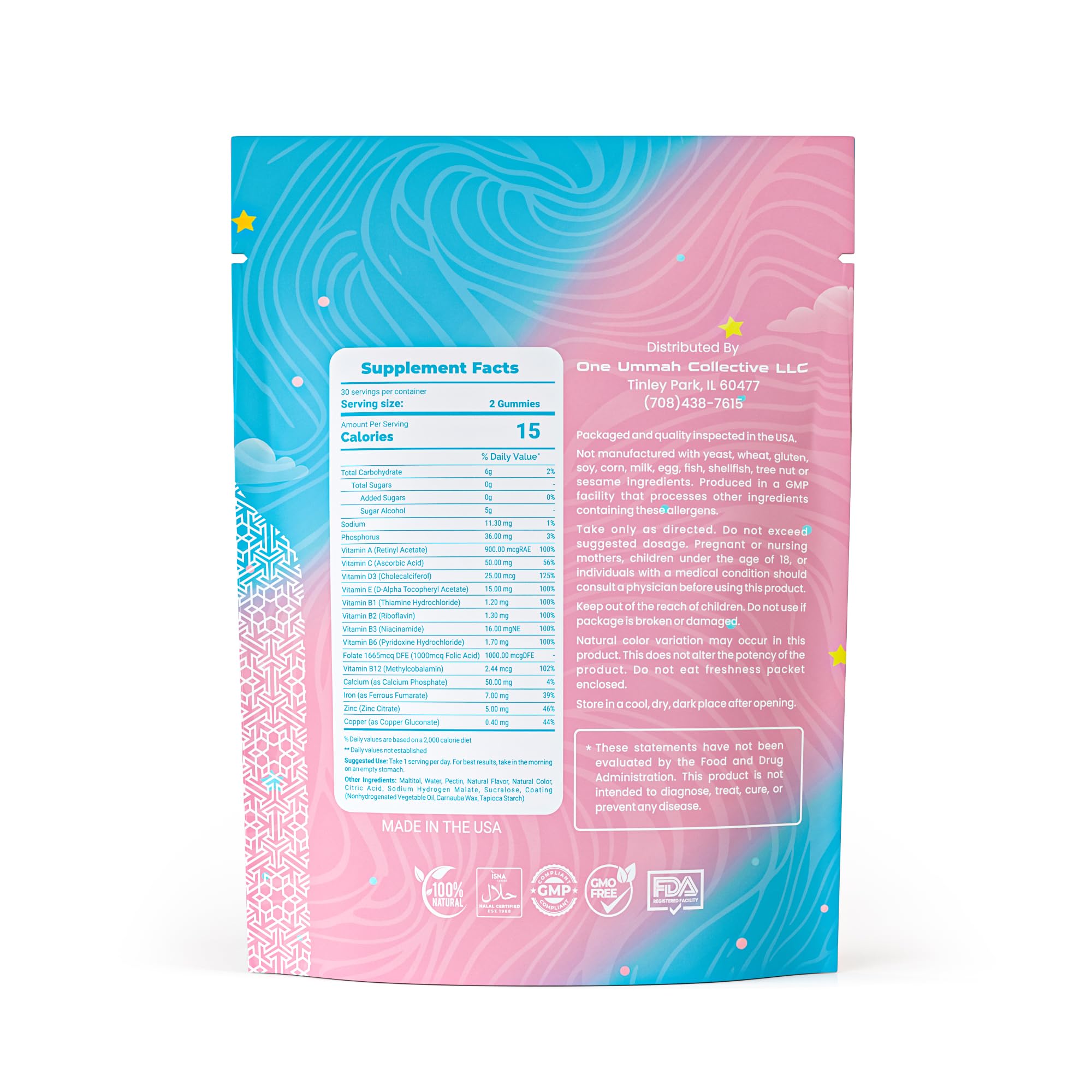 Halal Certified Prenatal Gummies - Essential Vitamins with Folate, Biotin, & Zinc for Baby’s Development & Mom’s Wellness - Easy Digestion & High Absorption - Tasty Gummy Supplement — Amazon image 2