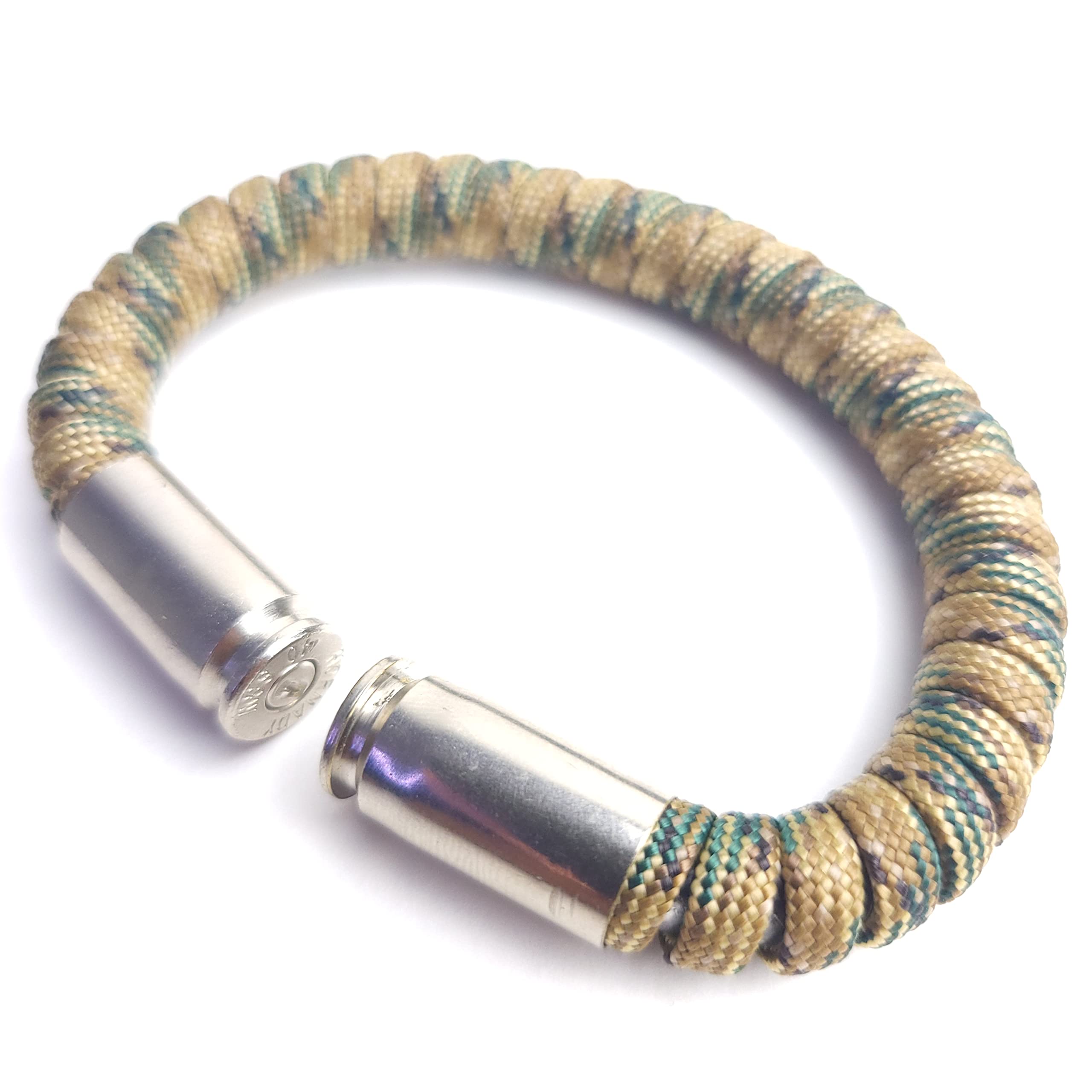 Multicam Paracord 40 Caliber Bullet Casing Bracelet