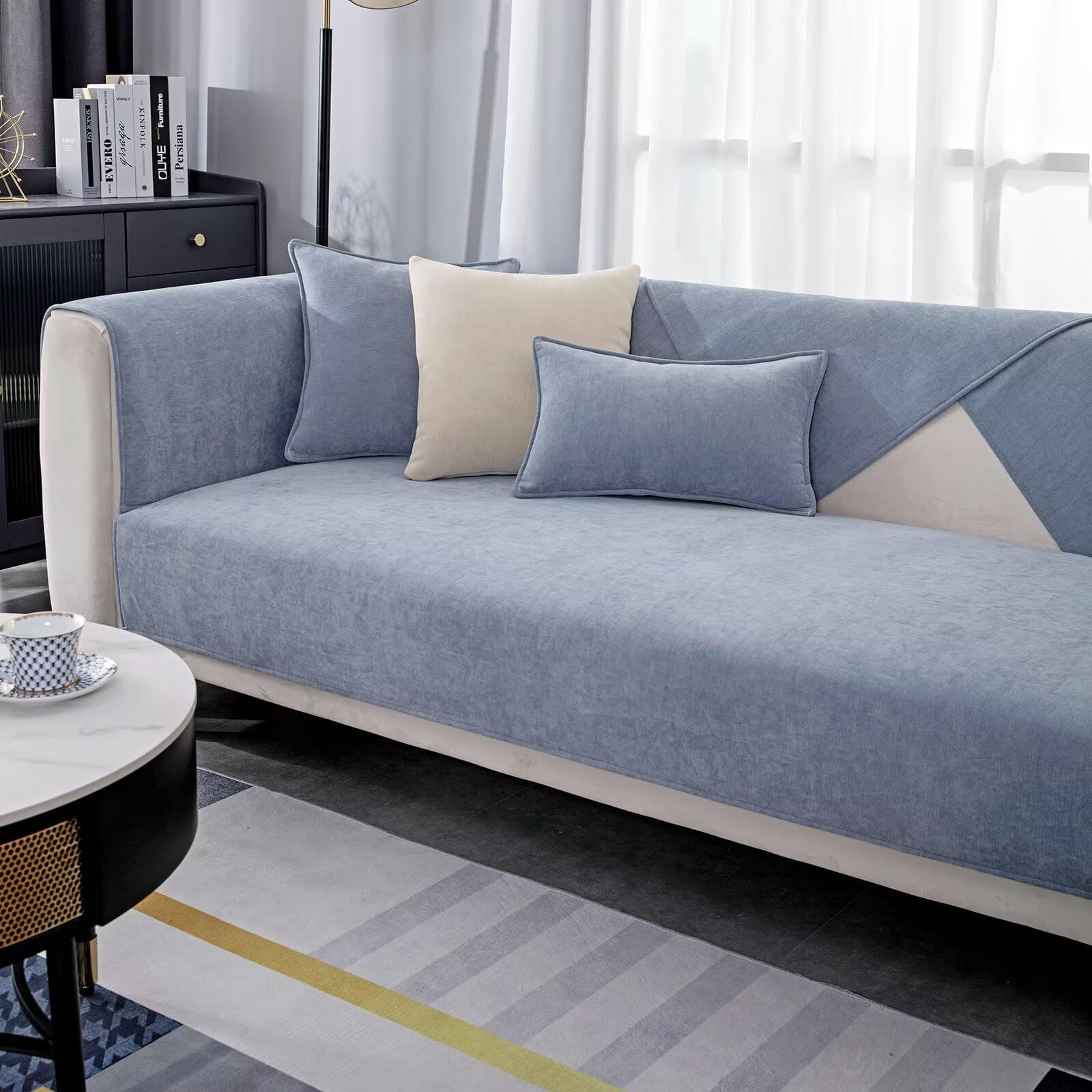 Sofa Überzug, Sofadecken für Sitzfläche 1 2 3 4 Sitzer, Überwurfdecken für Sofa, Sofaschoner Rutschfest, Couchbezug Katze Hundeschutz, Sofabezug Ecksofa für L-Form U-Form Sektionssofa, 70*120cm