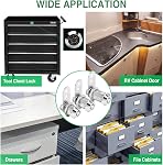 2 Kit boîte à outils serrure avec clés, 5/8" Cabinet serrure Cam verrouillée similaire, boîte à outil serrure de remplacement pour boîte aux lettres RV Porte de rangement avec manuel, alliage de zinc (2paquet,5/8 pouce)