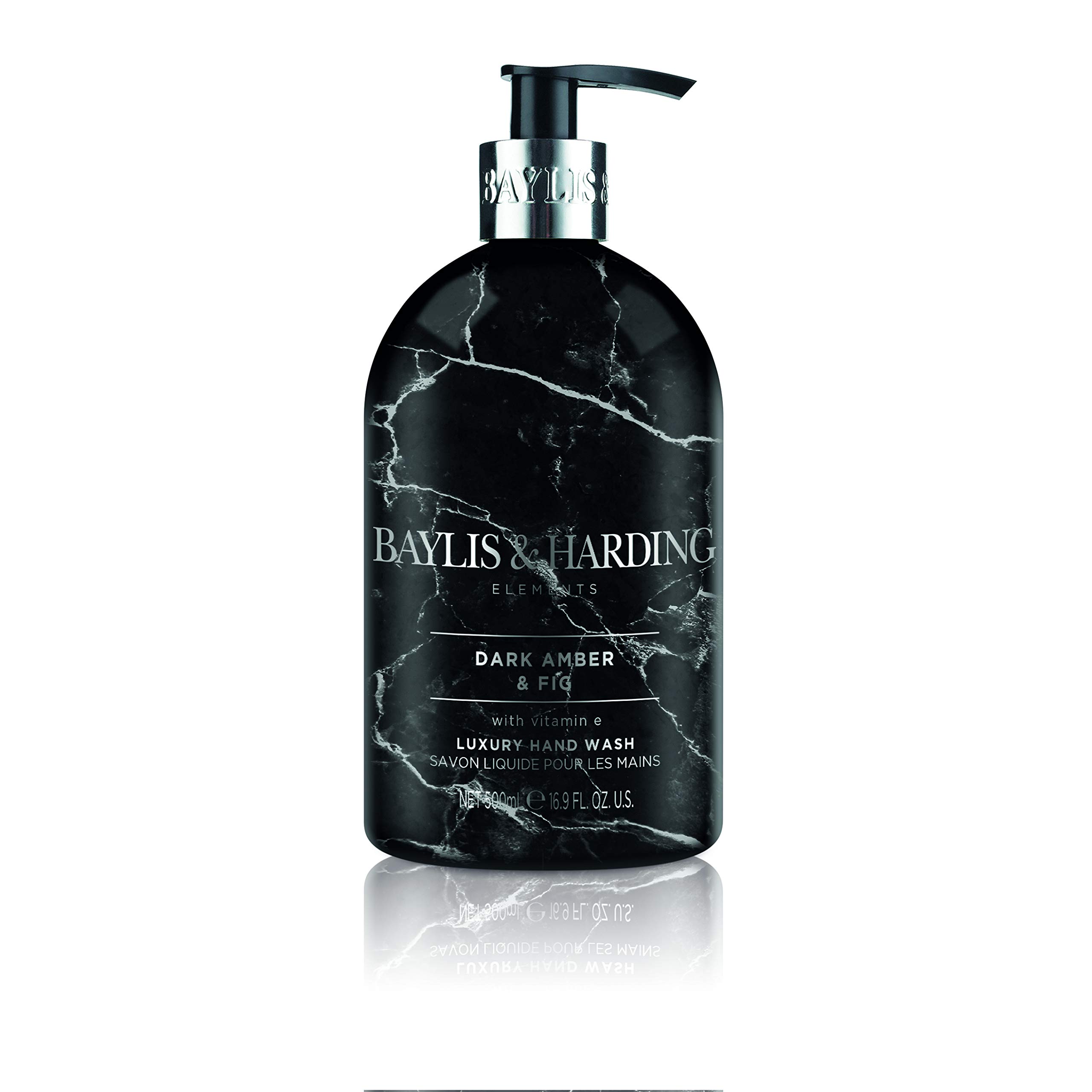 Baylis & Harding Dark Amber & Fig Elements Hand Wash, 500 ml (Pack of 1) - Vegan Friendly