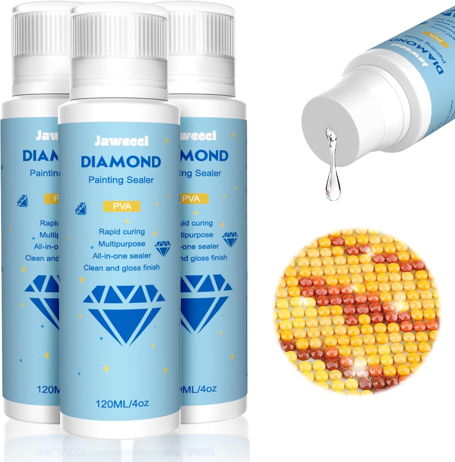 Jawecci Diamond Painting Sealer, DIY Diamond Painting Art