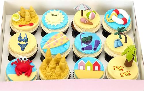 Miniatura 3 de Molde de silicona para dulces de vacaciones en la playa para decoración de pasteles, arcilla, manualidades