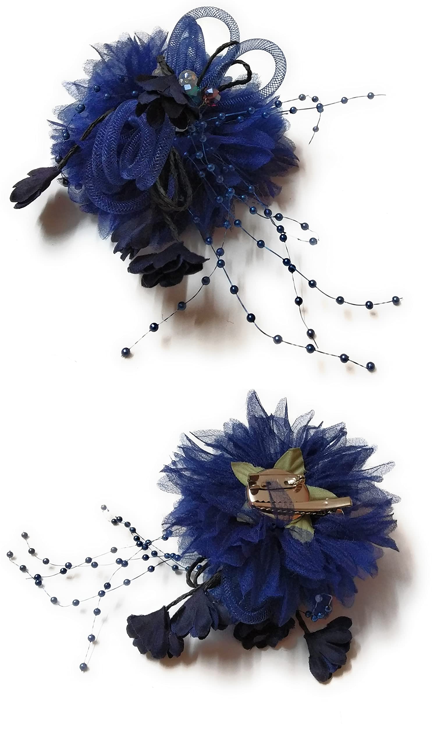 Moms Darling Hair Accessories, Beautiful Flowers with Pearls attached on an Alligator Hair Clip/ Hair Pin For Baby Girls/Girls. Pack of 1 piece. Color- BLUE-13_3 (B094K2F371) Amazon Price History, Amazon Price Tracker