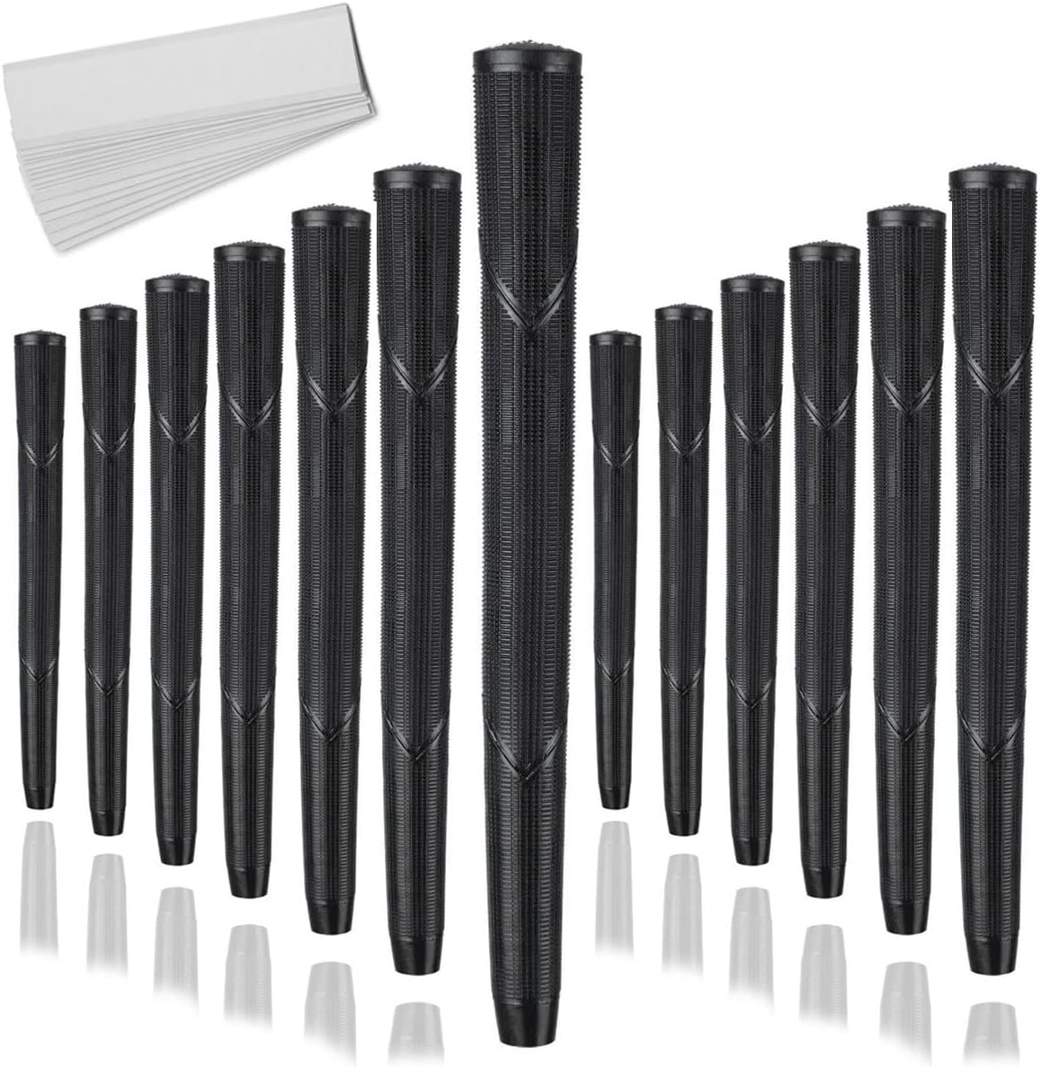 Karma Arthritic Golf Grips & Grip Kit, Black +3/32” Oversized, Designed to Minimize Excessive Grip Pressure