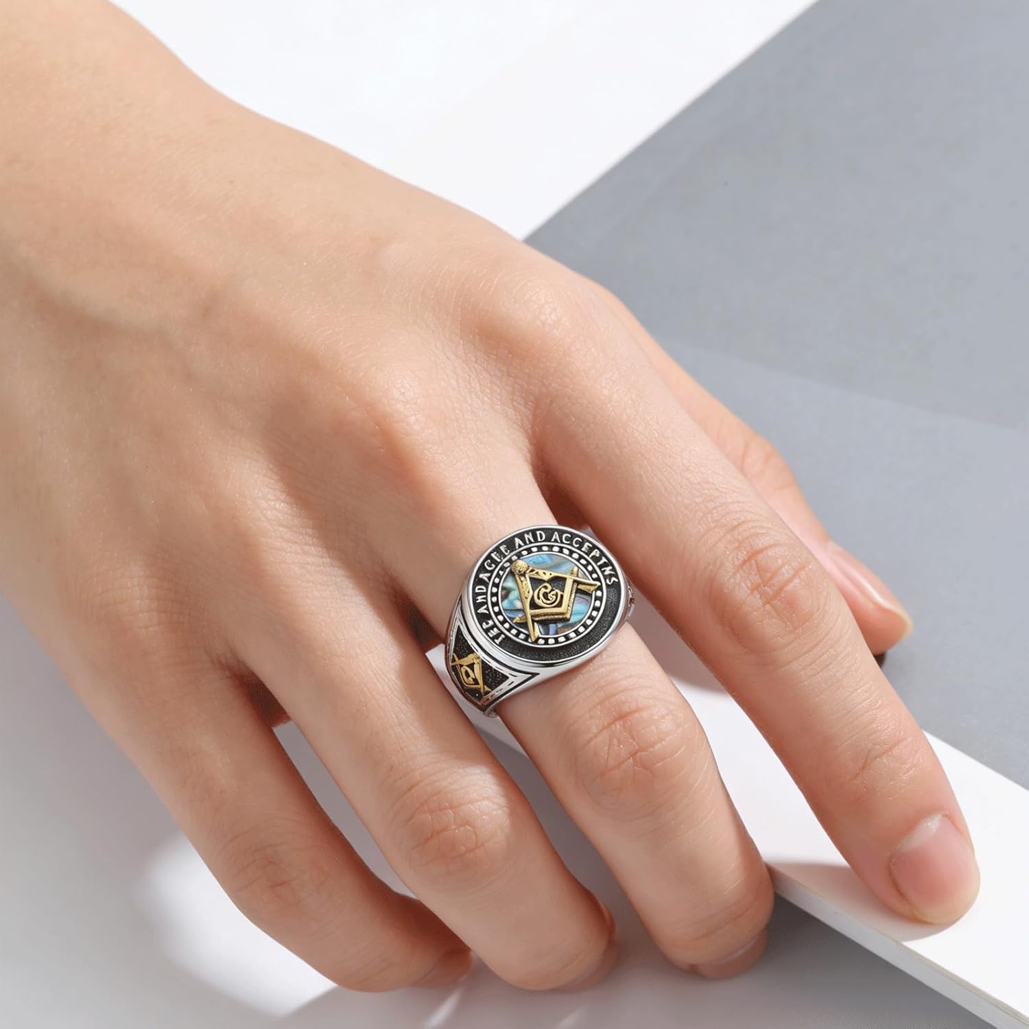 Masonic Ring for Men Freemason Ring Masonic Rings Free Mason Jewelry Gifts for Women Men