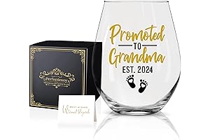 Promoted To Grandmother Est. 2024 Wine Glass: The Perfect Grandma Gift
