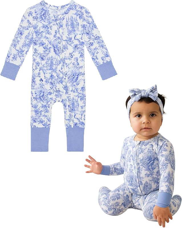 Posh Peanut Convertible Footie Pajamas for Baby and Toddler | 2-Way Zipper, Convertible Footies with Grips, Tagless Comfort, Soft Viscose from Bamboo, Snug Fit, Machine Washable