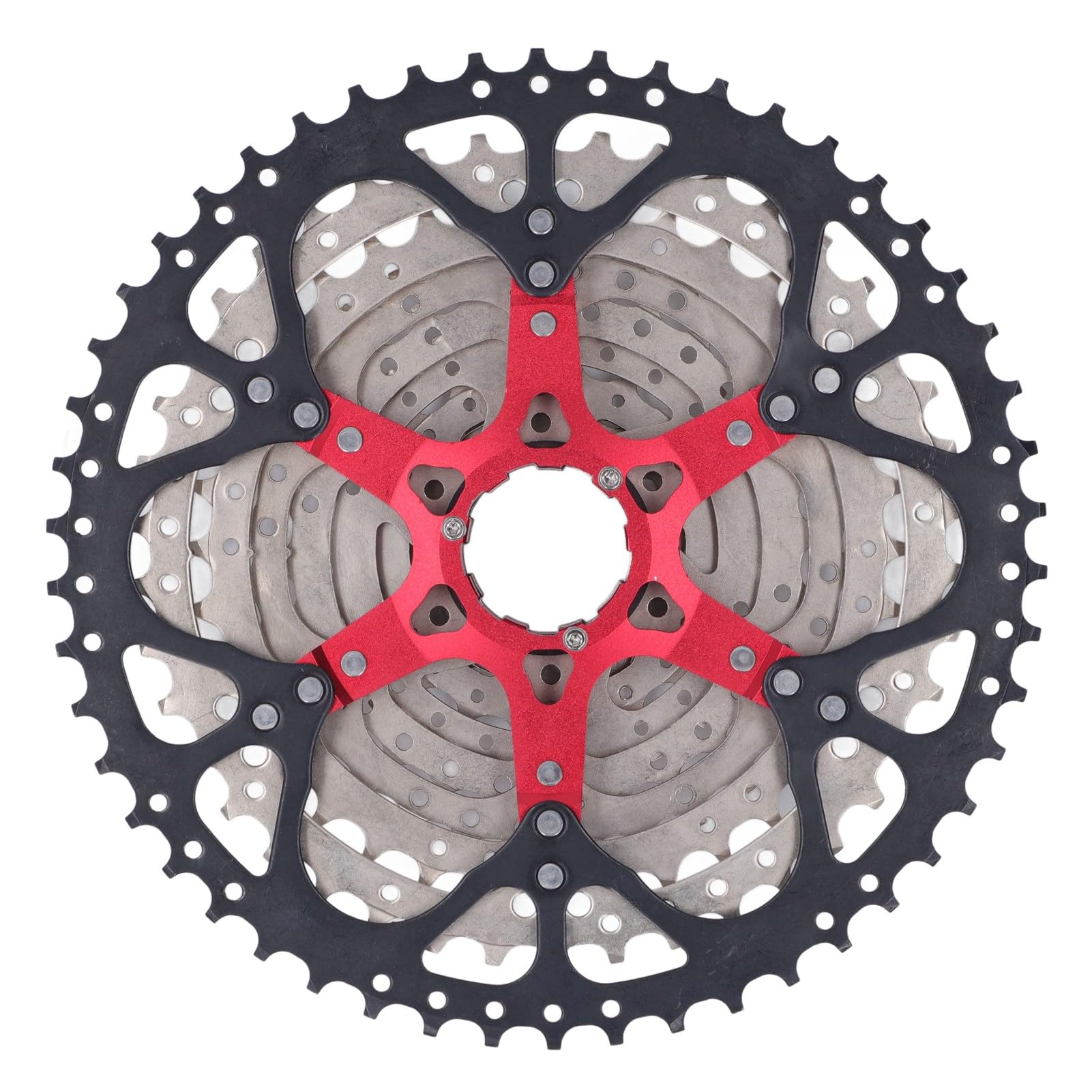 Kit cambio velocità bici 10 velocità 50T volano pignone deragliatore posteriore per mountain bike bici da strada cambio fluido manovella in lega di alluminio set ingranaggi corona (Corona 36T)