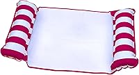 Vista 9 de Aqua Monterey Hammock Pool Float - Three Pack - Light Blue, Navy & Burgundy/White Stripe, 3-Pack