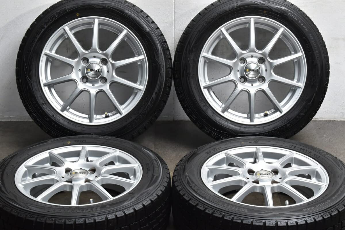 Amazon | 中古 スタッドレスタイヤホイール 4本セット 15インチ 5.5J + 