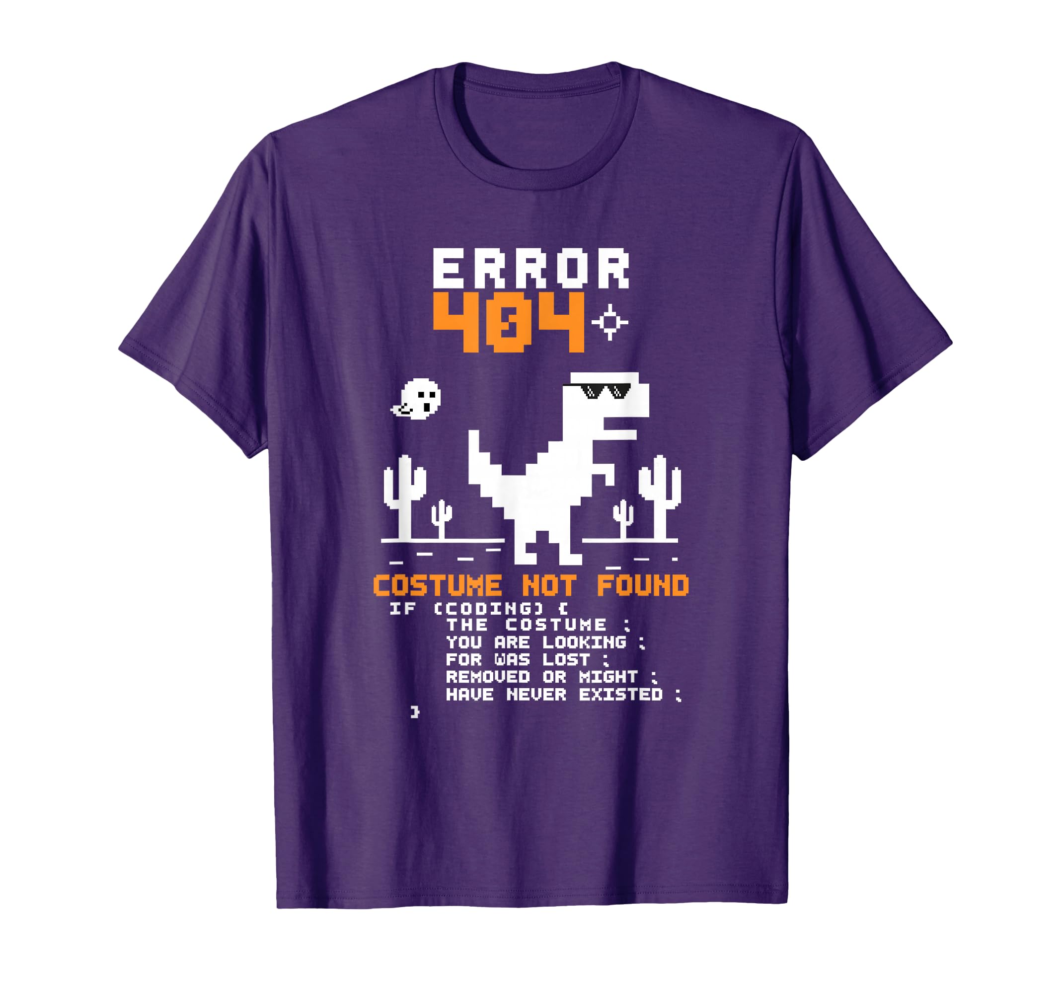 Error 404 Costume Not Found Halloween Coding Programmer Geek T-Shirt