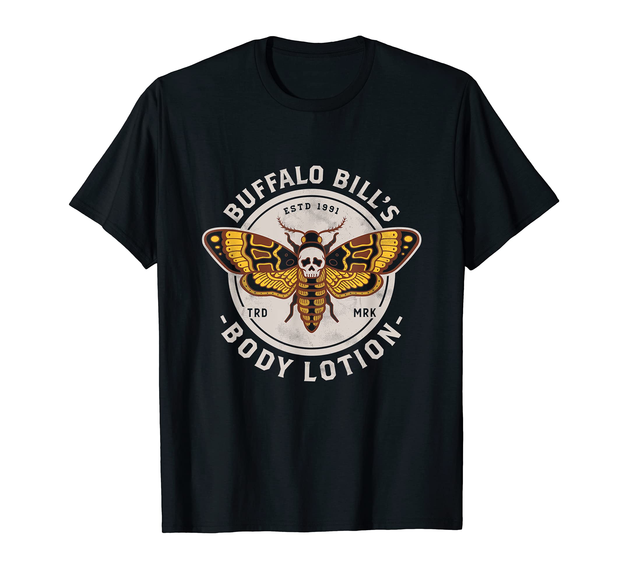 Goth Body Lotion - Deaths Head Moth - Distressed Horror T-Shirt