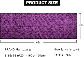 YOHOWA 2PCS Scarf Necktie Set Men/Women Fashion Silk Lightweight Feeling Print Soft Scarves Neckerchief Wraps Gift