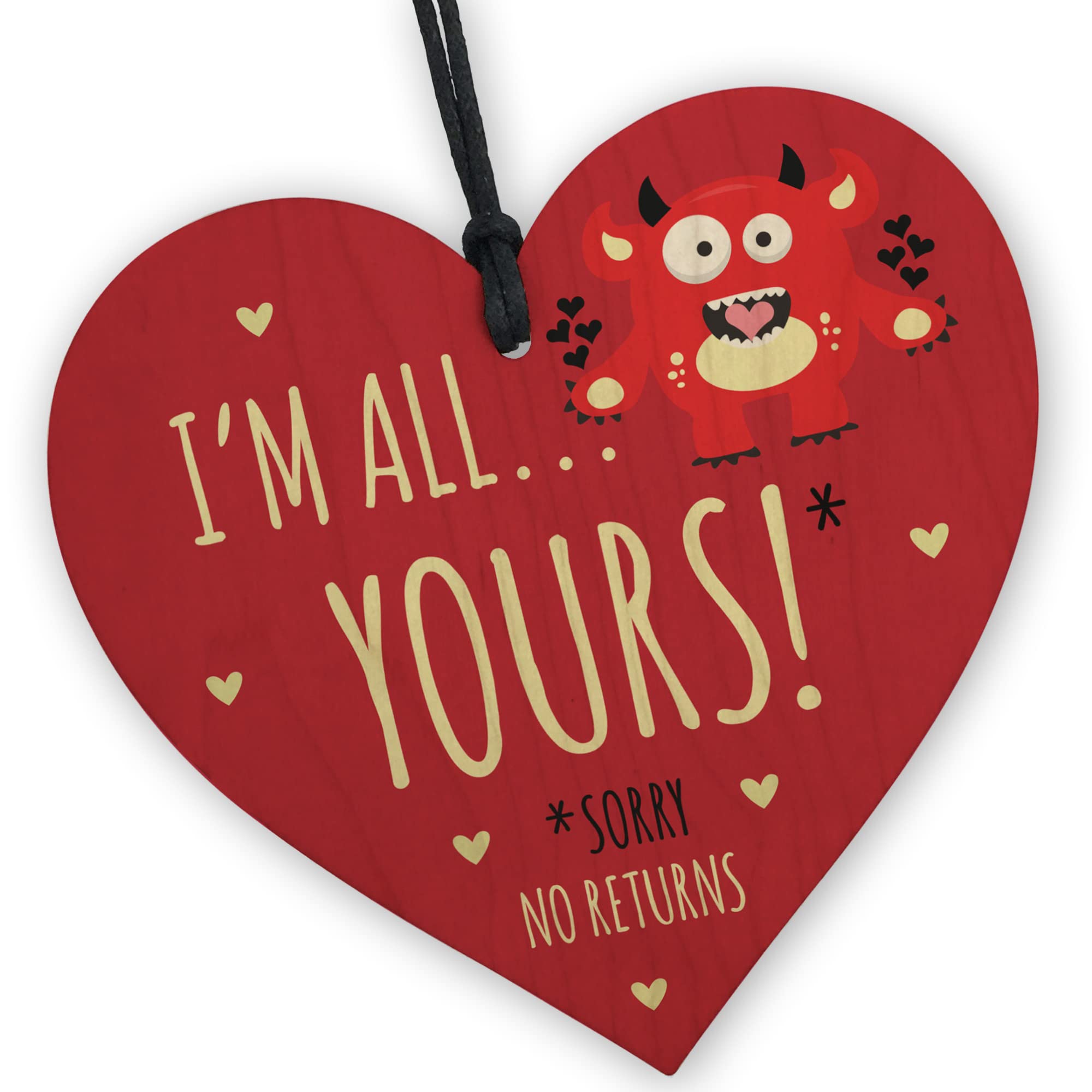 Red Ocean Funny Valentines Gift Present For Boyfriend Girlfriend Him Her Im All Yours NO RETURNS Gift For Him Her