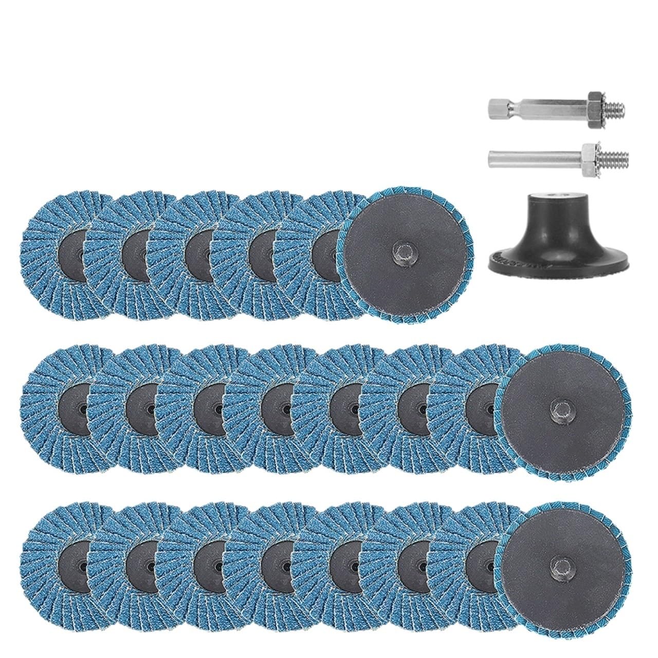 Ruota Lamellare 31 dischi lamellari da 2 pollici con supporto da 1/4". | Accessori for smerigliatrice Diretrici a grana 40/60/80/120(MIX)