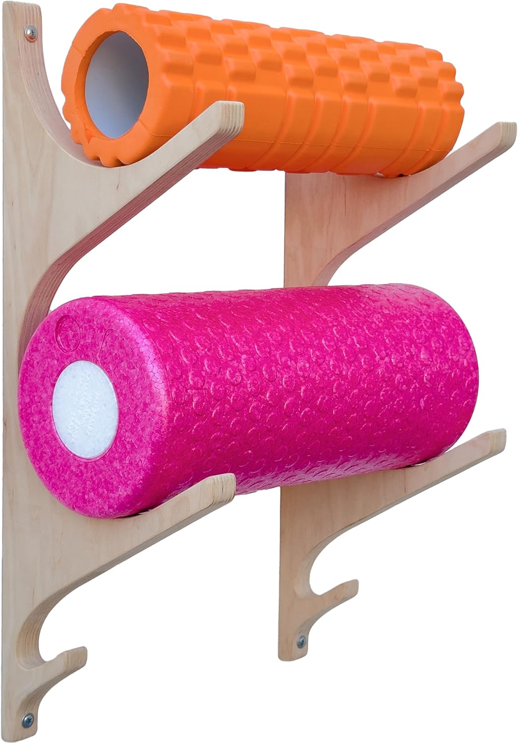 Yoga mat Holder Wall Mount, mats, Towel Storage Organizer, Minimalist Decor, Wooden Handmade Rack, Hanging Wall Mounted Hooks Home, Gym, Fitness Class (Walnut Oil, 4 Tier: 35.2 in х 7.5 in х 6.5 in)