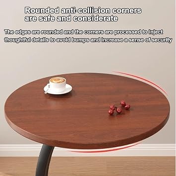 End Table Small Side Tables Mesa Auxiliar Side Table Living Room Round bedside table easy to assemble compact lightweight takes up little space and saves space(Black)
