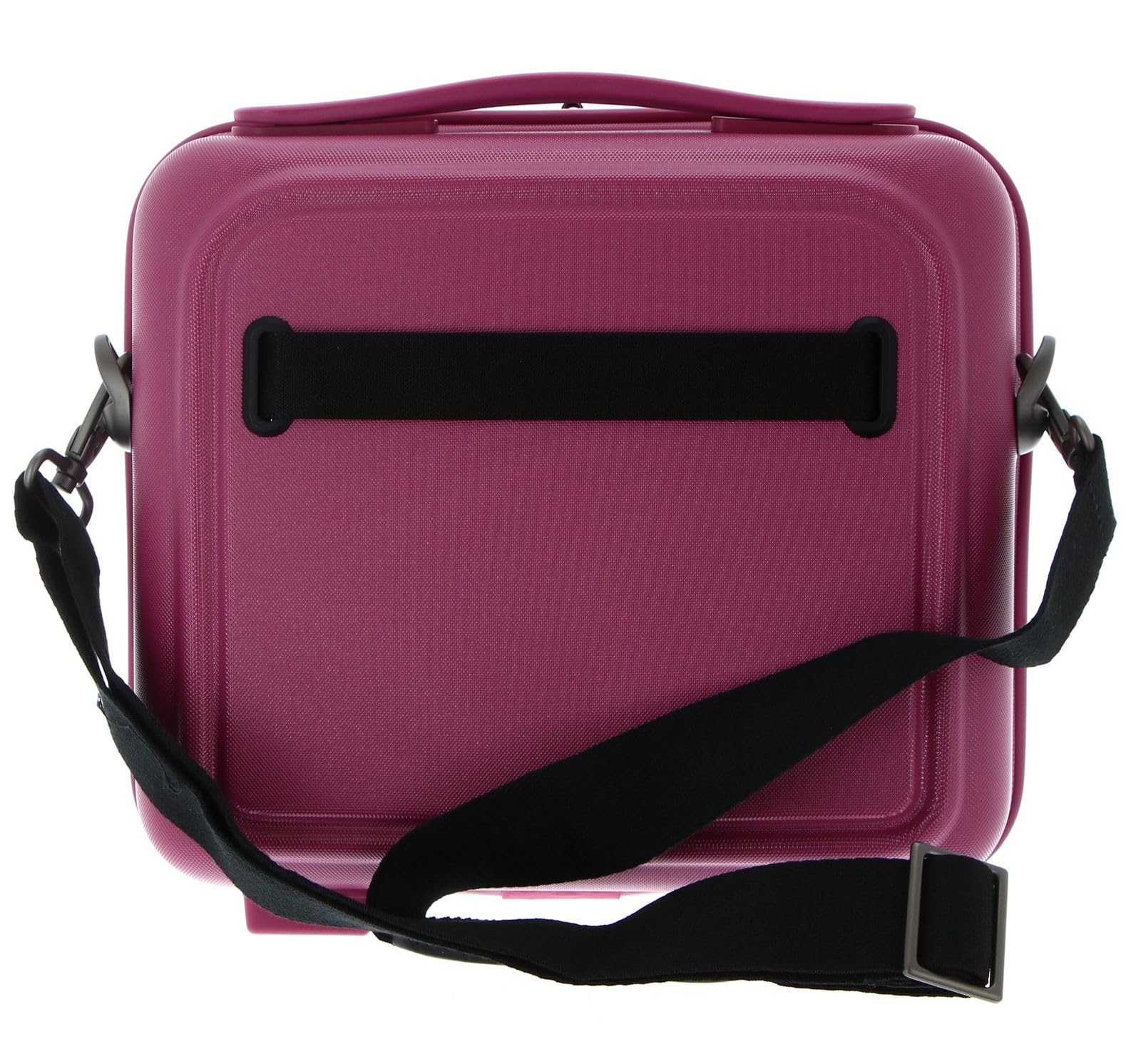 Kuferek z logo + Beauty CASE, Red Violet, Beauty case rigido z poliwęglanu