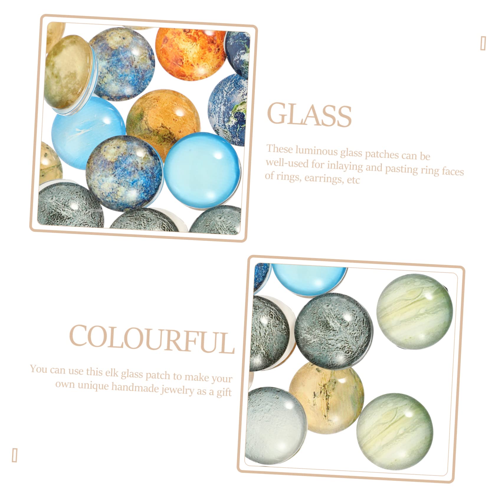NUOBESTY Lot De 3 Kits De Fabrication De Bijoux 100 Pièces Patchs Ronds En Pierres Précieuses Pour Boucles Doreilles Et Colliers