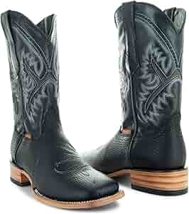 靴 Squaretoe Leather Sabot 38 Amazon.com | Soto Boots Men's Black Square Toe Cowboy Boots